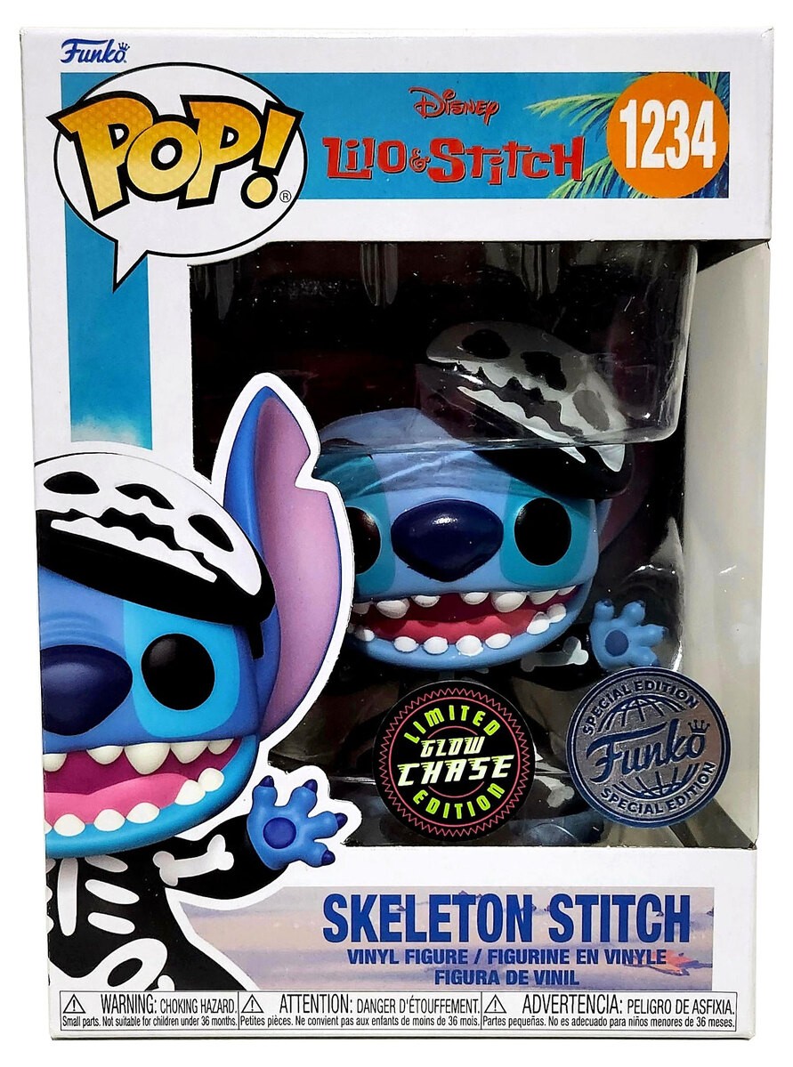 Funko POP! Disney Lilo & Stitch #1234 Skeleton Stitch - Glow Chase