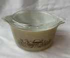 Vintage Pyrex Forest Fancies Mushroom 1 Qt 1L #473-B Casserole Dish w/Lid
