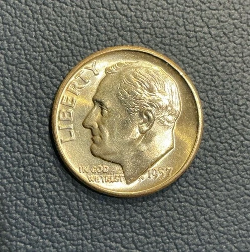 1957 U.S. Silver Roosevelt Dime – Brilliant Uncirculated - 90% Silver Dime