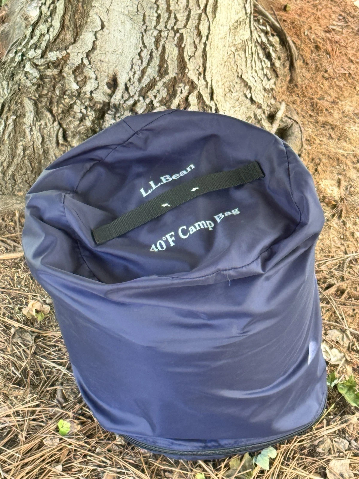 LL Bean 40 Degree Camp Sleeping Bag Kids 60” x 25” Flannel Lined Deer Moose