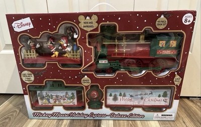 DISNEY Mickey Mouse Holiday Express Deluxe Edition 49-pc Train Set