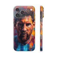 Phone Skin/Phone Wrap For iPhone, Samsung, Android 3D Embossed Skin Messi Soccer