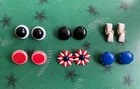Lot of 6 Vintage 70s/80s Clip-On Earrings Mod Go Go Costume Jewelry