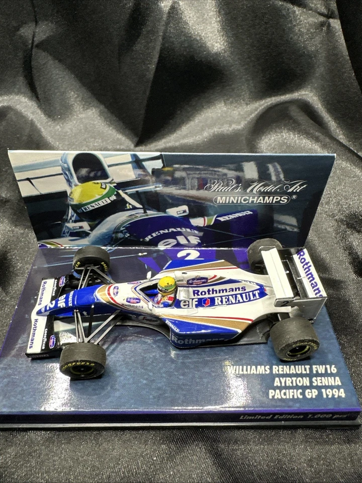 1/43 MINICHAMPS 1994 Williams Renault FW16 Ayrton Senna 1/1000 Pcs. RARE!! USA - Image 4 of 4