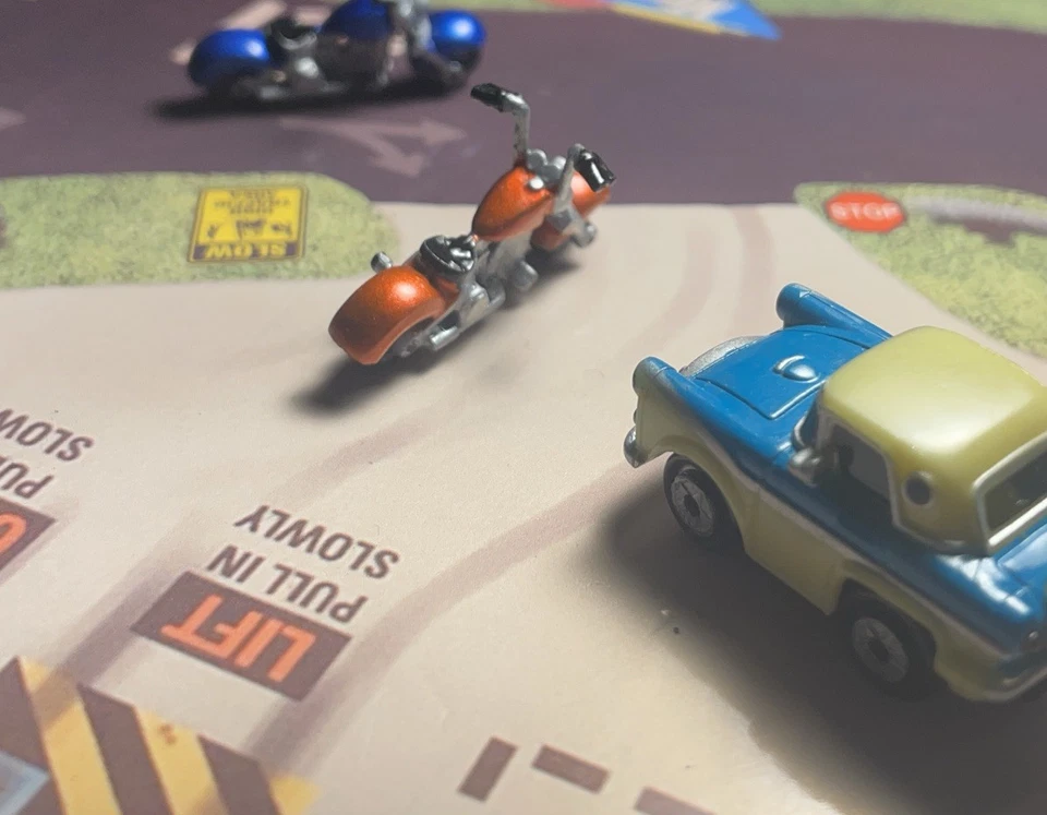 MicroMachines Scaled Harley (candy orange/chrome) OTHER VEHICLES NOT INCLUDED - Image 4 of 4