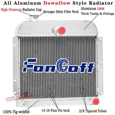3 ROW Aluminum Radiator Fit 1941-1952 Plymouth Concord Cambridge P14 P12