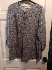 Papaya Matalan Women's Blouse Floral 3/4 Length Sleeves Size 18