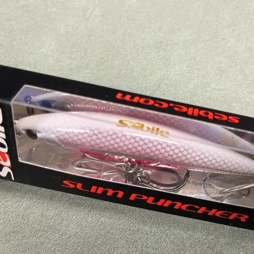 Sebile Puncher 2 3/8" Lot of 2- Lipped Jerkbait Lure Suspendin White Liner 1/8oz - Image 4 of 4