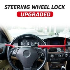 Steering Wheel Lock Twin Bar Heavy Duty Anti Theft Car Extendable 2 Keys New
