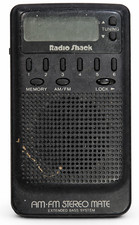 Radio Shack AM/FM Stereo Mate Clip-On Radio Working Extended Bass Vintage