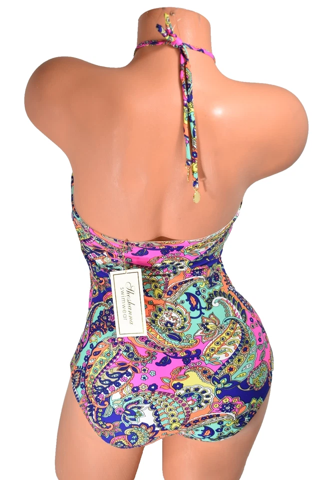 Traje de baño de una pieza Shoshanna multicolor cachemir talla 0 para mujer nuevo con etiquetas Foto 3 de 4
