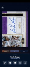 Topps Bunt 24 Legends Pack 24 Wade Boggs Purple Signature Iconic DIGITAL