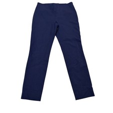 Lauren Ralph Lauren Navy Blue Slim Leg Side Zip Stretch Trousers Womens 8 Career