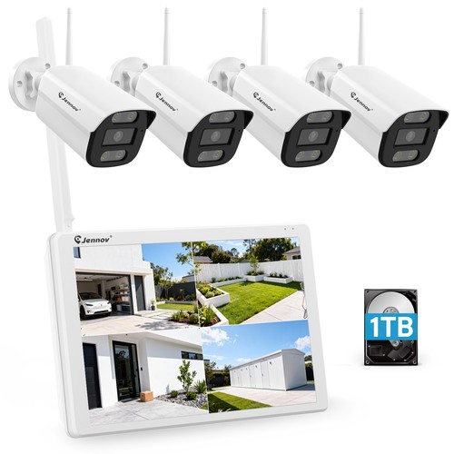 JENNOV 5MP WLAN Überwachungskamera Set Außen