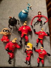 Disney Incredibles McDonalds Happy Meal Toys Figures Lot Of 9