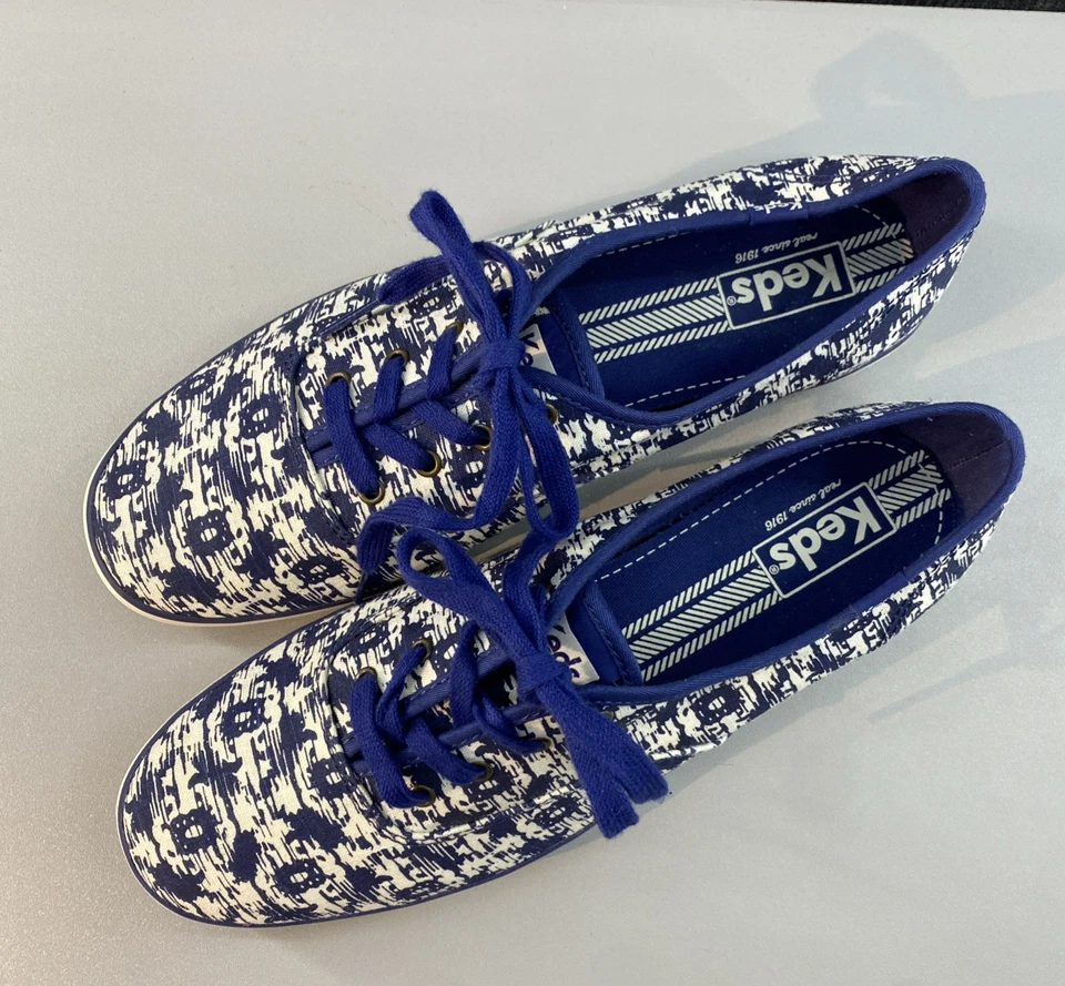 Zapatillas Tenis Keds Para Mujer 10 Azul Crepúsculo Blanco Champion Ikat Oxford Foto 2 de 4