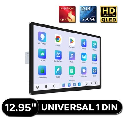 12,95 Zoll Single-DIN Auto-Media-Player mit Android 13 CarPlay Autoradio 12+256G