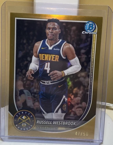 Topps 2025 Bowman Chrome Russell Westbrook Gold BCV-102 Nuggets /50