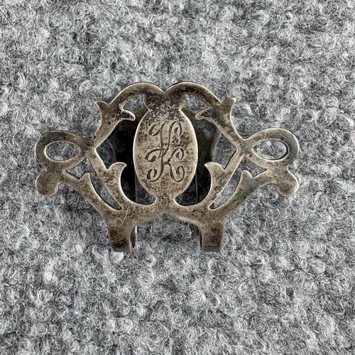 Vintage Sterling Silver Napkin Clip Rogers Lunt Bowlen RLB #48 Art Nouveau