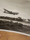Vintage Photo Snapshot Military Airplane Aviation Flying WW2 (F10)