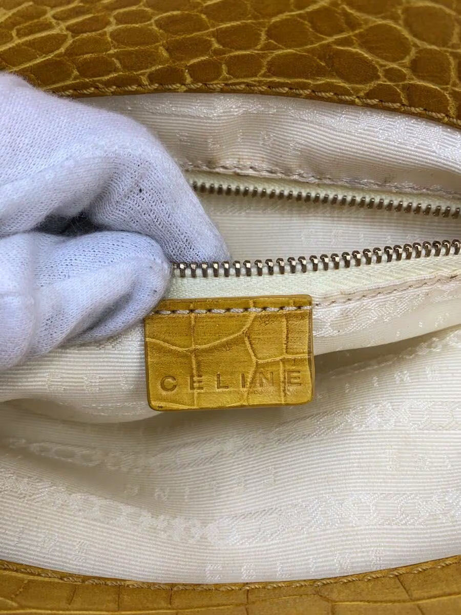 CELINE Boogie Bag Python Embossed Canvas Tote Bag… - image 5