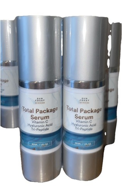 #ad #ad 2 Sun Coast Sciences TOTAL PACKAGE SERUM 1oz Vitamin C Hyaluronic Acid Sealed $44.00