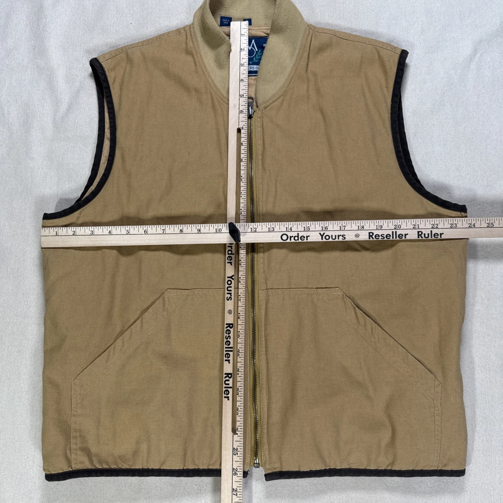 Members Only Vest Mens Large Vintage Outdoor Work Jacket Canvas - product detail image 4