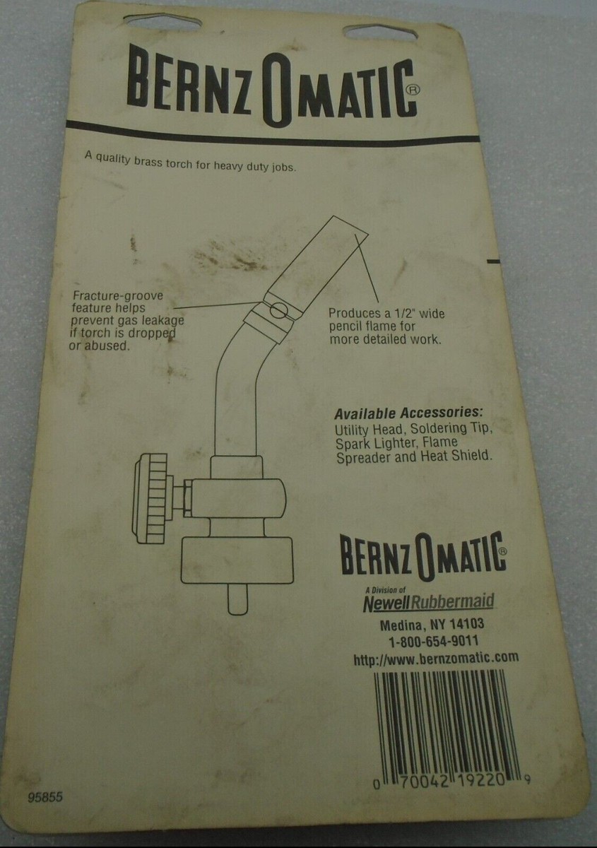 BernzOmatic Basic Use UL2317T Brass Pencil Flame Propane Torch