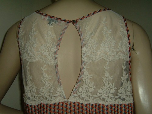 VESTITO ESTIVO ABITO FANTASIA CON PIZZO BERSHKA TAGLIA L LEGGI LE MISURE - Foto 3 di 6