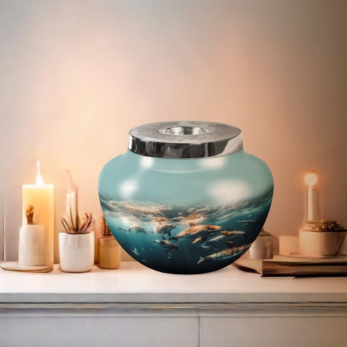 Dolphin Funeral Urns For Human Ashes Women Large Urn For Adult Male - Picture 7 of 7