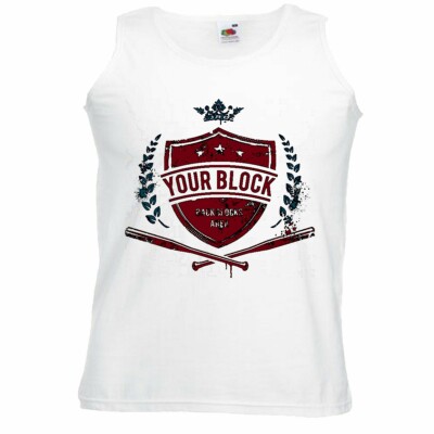 Tank Top BASEBALL YOUR BLOCK BASEBALLSCHLÄGER BASEBALLSPIELER BASEBALLHANDSCHUH