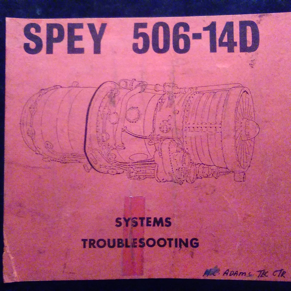 Руководство по поиску и устранению неисправностей систем Rolls-Royce SPEY 506-14D - Изображение 2 из 4