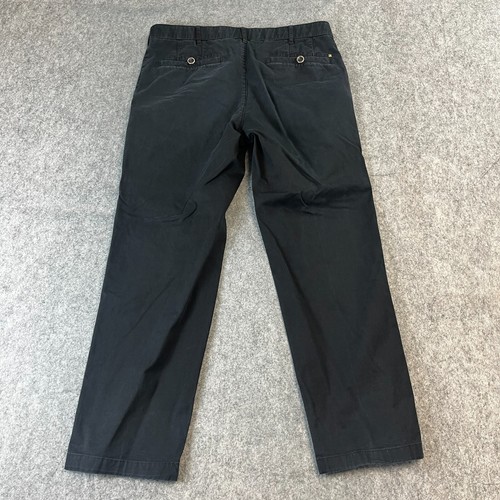 Meyer Roma Chinos Mens 32 28 Trousers Preppy Regular Straight Grey Stretch - Picture 2 of 11