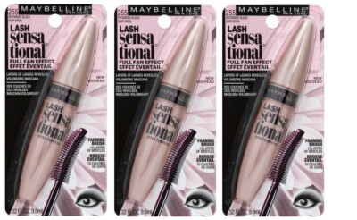 Maybelline  Mascara Lash Sensational Mascara Full Fan Effect Eye BLACK 255 Lot
