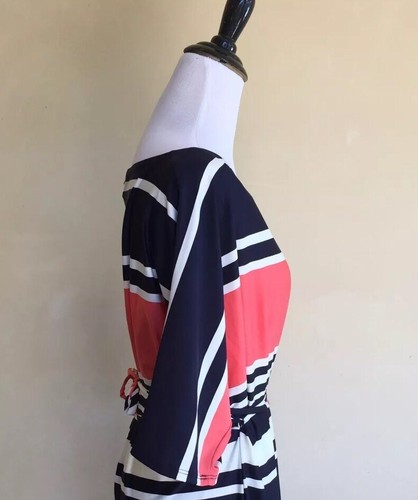 KARIN STEVENS Stripped Spandex Blend Comfy Belted Dress Plus 2X NEW TAGS! USA!!! - Picture 10 of 12