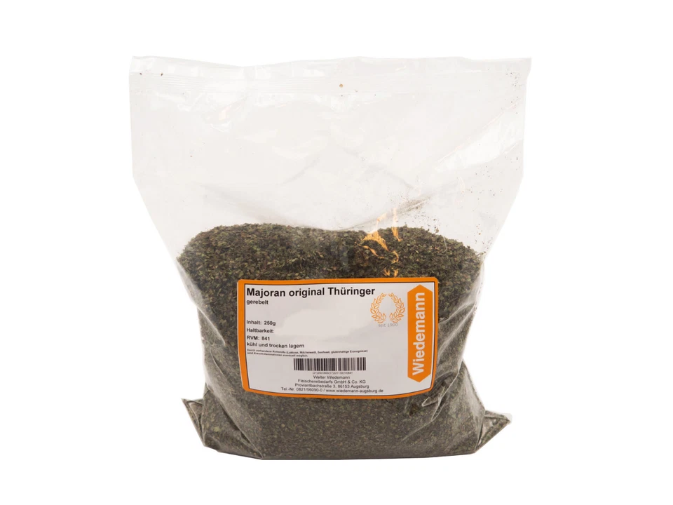 DAGEMA Thüringer Majoran getrocknet, gerebelt 1A Spitzenqualität 250 g Beutel