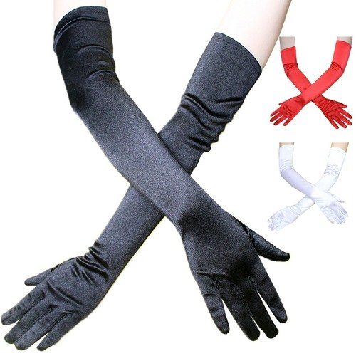 Fashion Satin Long Gloves Opera Wedding 