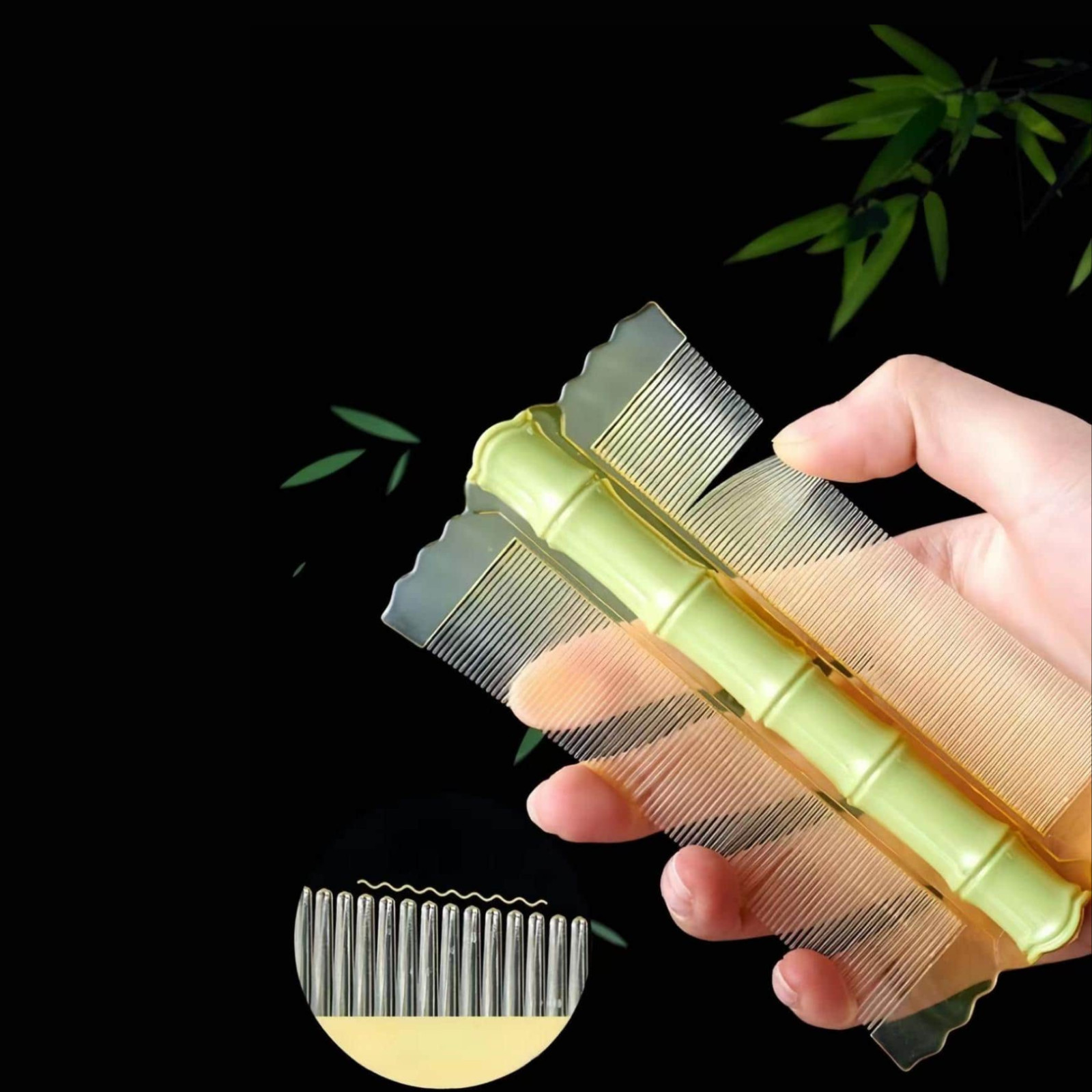 Double-Sided Comb Flea Comb Remove Dandruff Scalp Flake Hair Brush for Woman New