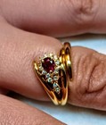 18k Ruby and diamond ring, Fine Ruby and Nice Diamond Accents 3.77 gr. Size 5.5 — photo 7