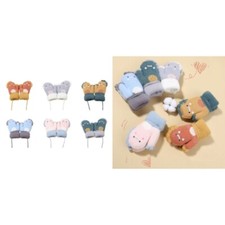 Warm Baby Mittens Cartoon Full Finger Gloves with Rope for Kids Children Toddler