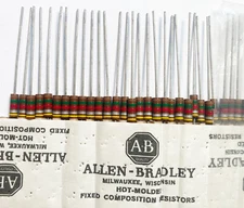 Carbon Composition Resistors – 1/2 Wt – USA – NOS – Vintage (price per resistor)