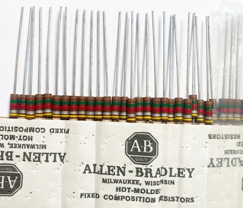 Carbon Composition Resistors – 1/2 Wt – USA – NOS – Vintage