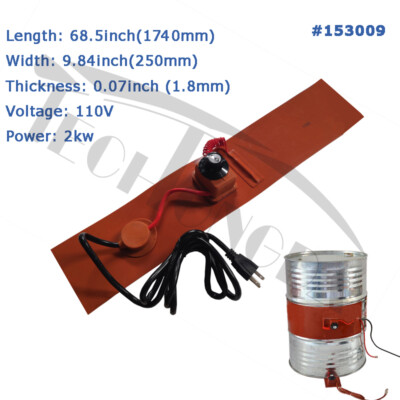 110V Oil Drum Heater Oil Drum Heater Thick Temperature Control US Plug