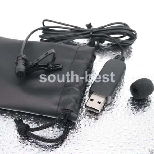 Tablets Networking Laptop Desktop USB Microphone Accessories Lapel Lavalier Mic - Afbeelding 1 van 5