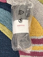 NEW Hanna Andersson Girls Size 120/6 Gray Footless Ribbed Tights Made Latvia NWT