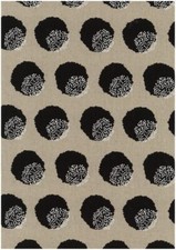 Kokka Cotton Linen Canvas Fabric Black & Beige - per metre