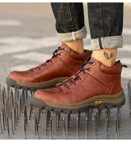 Men Safety Shoes Work Boots Steel Toe Shoes Safety Boots Anti-Smashing Sneakers - Picture 22 of 25