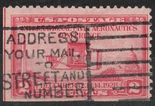 #649 SG652 1928 2c US STAMP Wright Flyer (1903)  Aeronautics Conference Issue