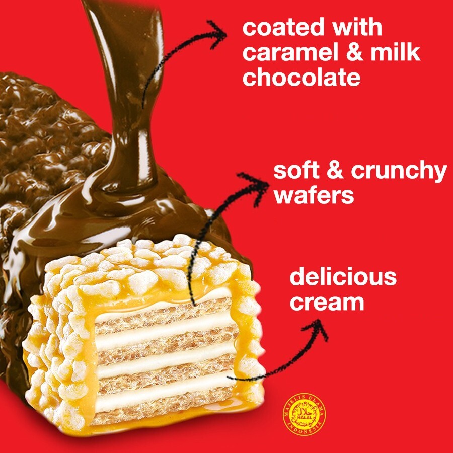 1 Bag BENG-BENG Share it Wafer Caramel Rice Crispy Chocolate (10