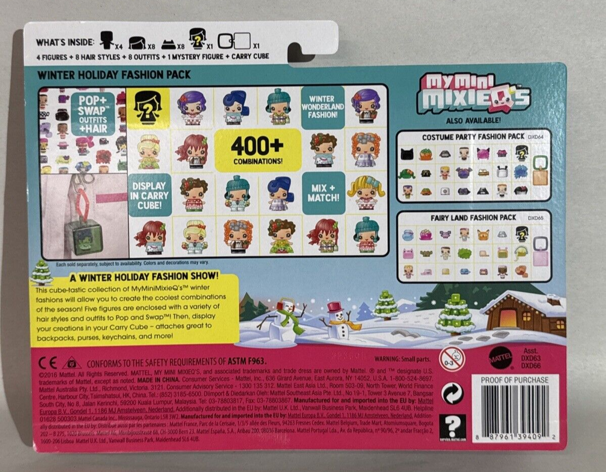 New Damaged Box My Mini MixieQ's Winter Holiday Fashion Pack 22